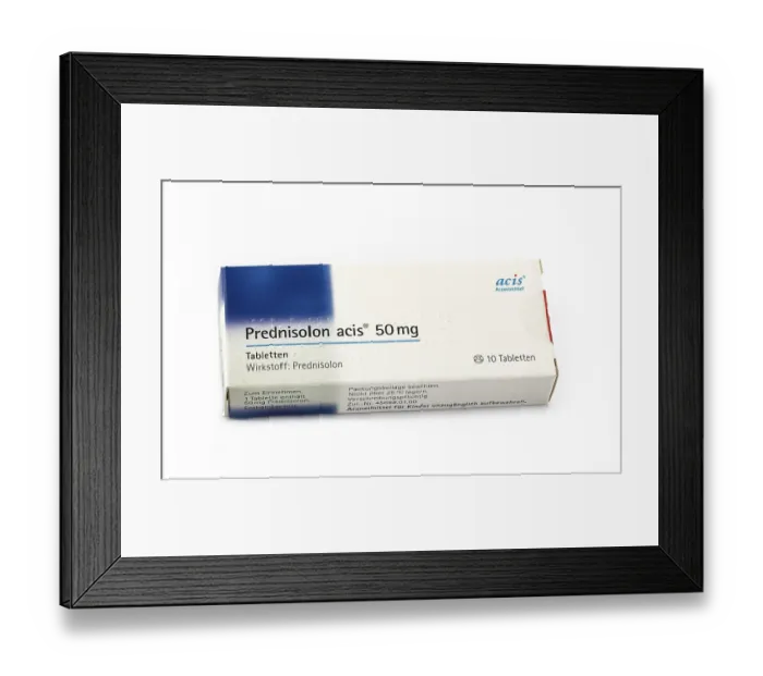 Framed Print : WETZLAR, Germany 2022-07-18: Prednisolone Pills 50 mg Framed Print : WETZLAR, Germany 2022-07-18: Prednisolone Pills 50 mg