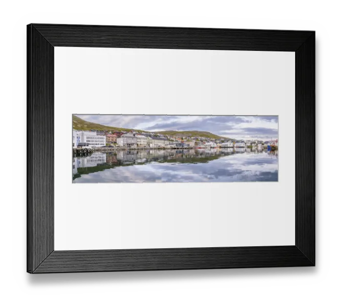 Framed Print : Port of Honningsvag in Finnmark Norway