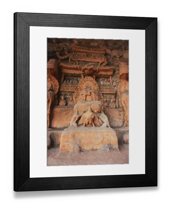 Framed Print : The Leshan Giant Buddha (LeshAn Dafo) was built during the Tang Dynasty (618-907 CE)