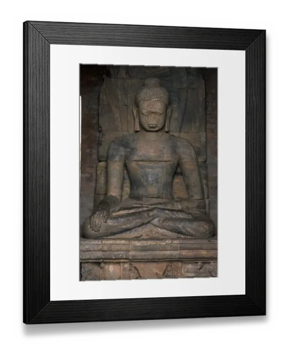 Framed Print : Statue of Buddha in heritage Buddhist excavated site Framed Print : Statue of Buddha in heritage Buddhist excavated site