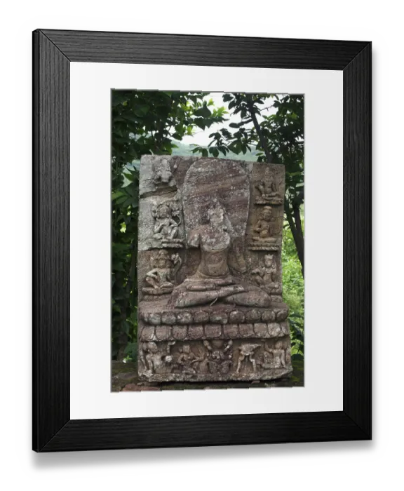 Framed Print : Ruined statue in heritage Buddha excavated site Framed Print : Ruined statue in heritage Buddha excavated site