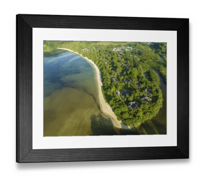 Framed Print : Aerial View, seychellen, Mahe, Port Glaud and Port launay Beach Framed Print : Aerial View, seychellen, Mahe, Port Glaud and Port launay Beach