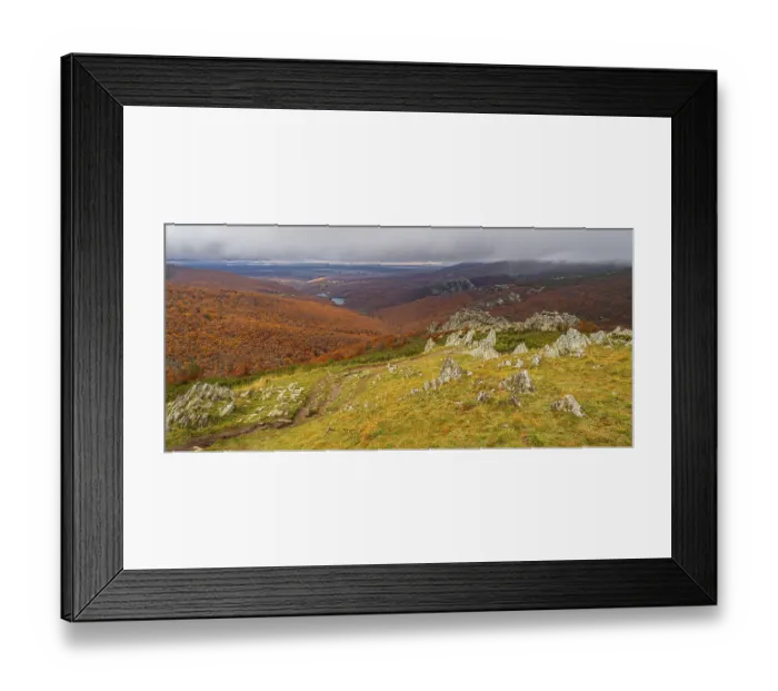 Framed Print : Oak Forest Autumn Season, Hayedo de la Pedrosa Natural Protected Area