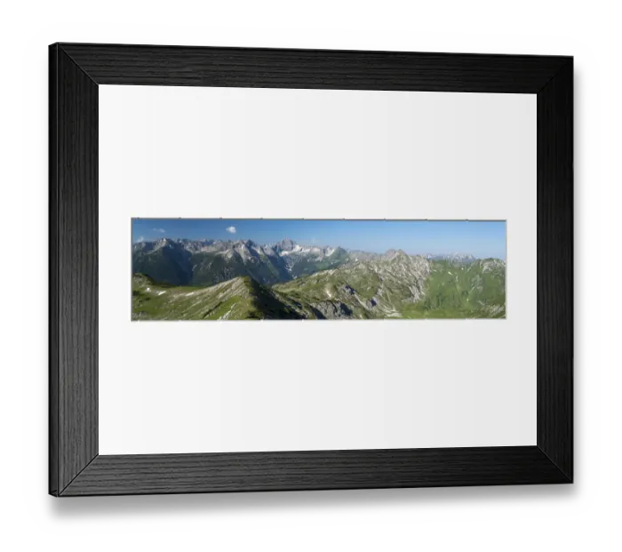 Framed Print : Panorama of a mountain range