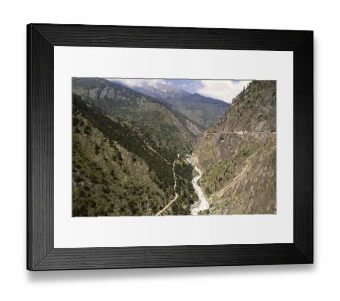 Framed Print : Baspa valley, Baspa river, Himachal Pradesh