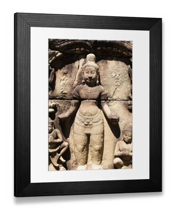 Framed Print : Buddhist temple buildings, jungle temples