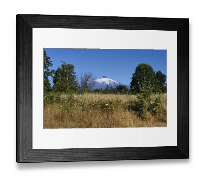 Framed Print : In summer Pucon and the Villarrica volcano is one of the most popular destinations for Chileans as it is located