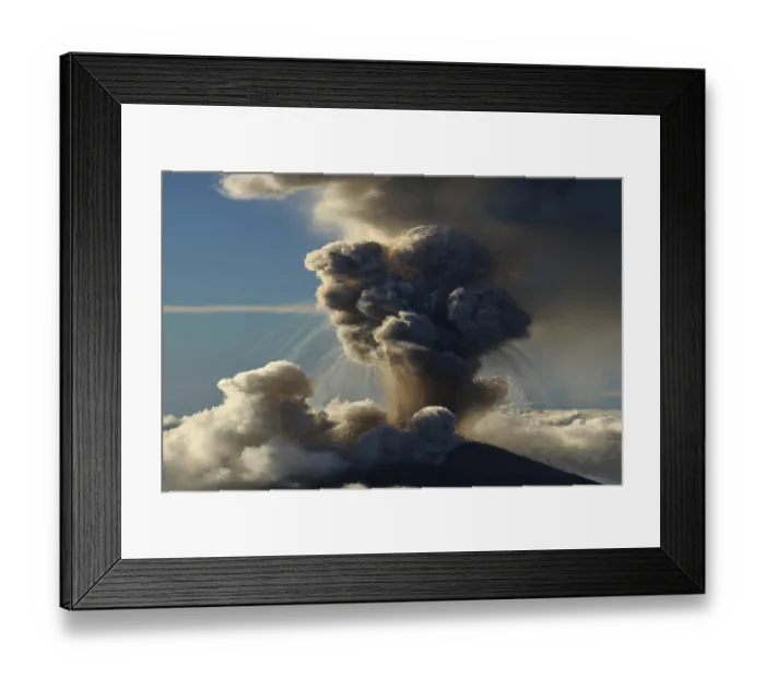 Framed Print : Erupted Volcano. Volcanic eruption