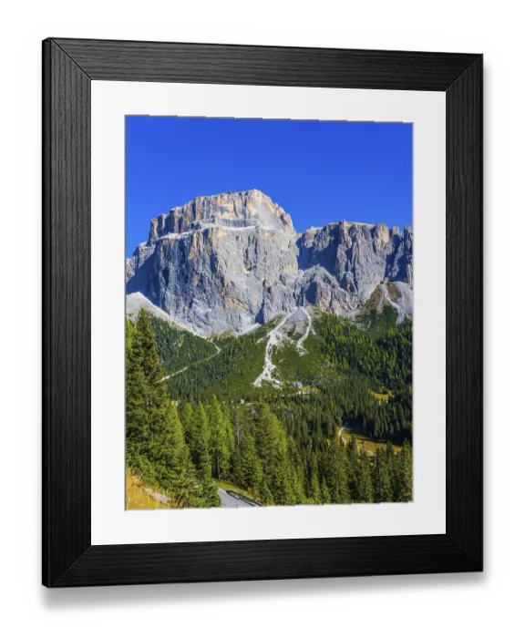 Framed Print : Colossal gray and white rocks against the blue sky