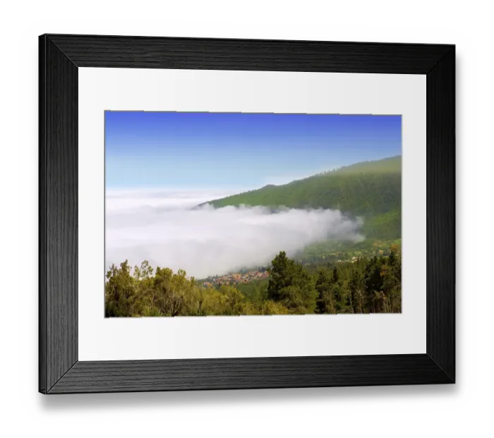 Framed Print : Orotava valley with sea of clouds in Tenerife mountains at Canary Islands
