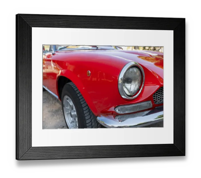 Framed Print : Red classic car in the park Framed Print : Red classic car in the park