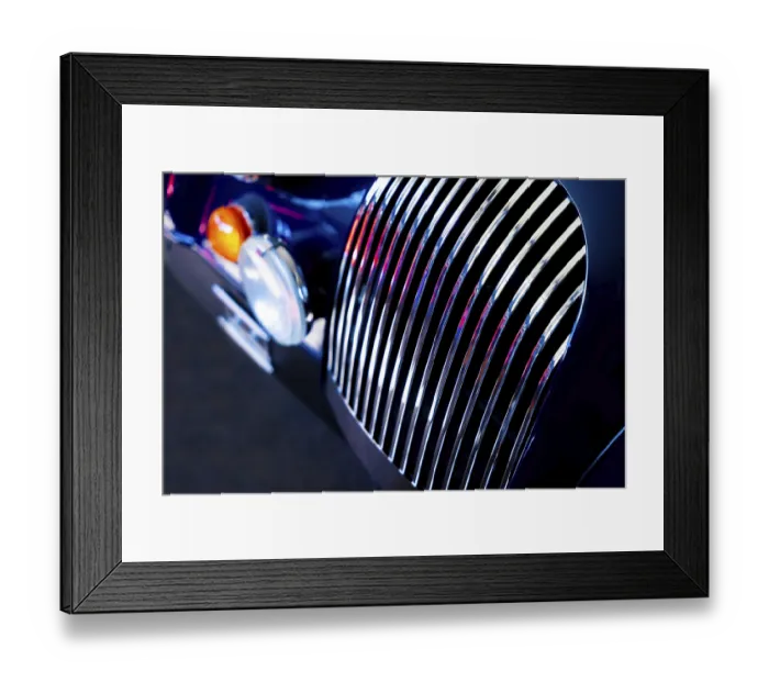 Framed Print : Car Lamps and Car Grille on the Front of a an Old Classic Car in Switzerland Framed Print : Car Lamps and Car Grille on the Front of a an Old Classic Car in Switzerland