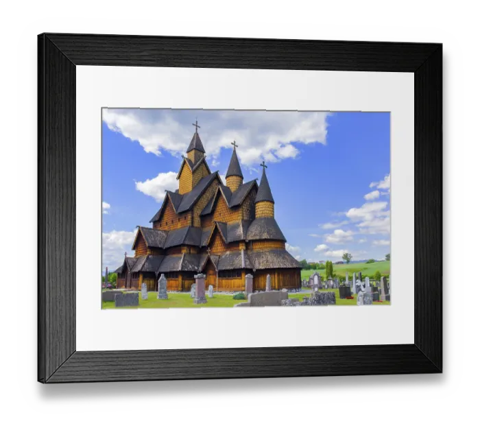 Framed Print : The Stave Church in Heddal was built 800 years ago