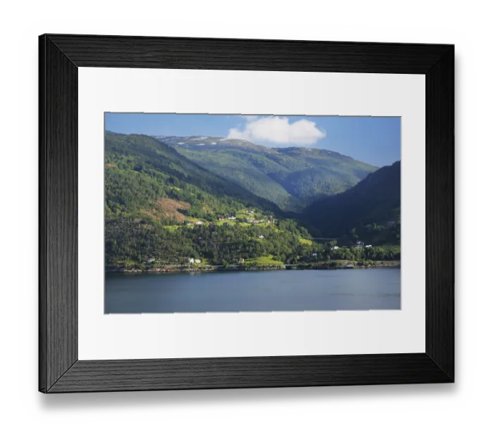 Framed Print : The Nordfjord on the Way to Nordfjordeid in Norway