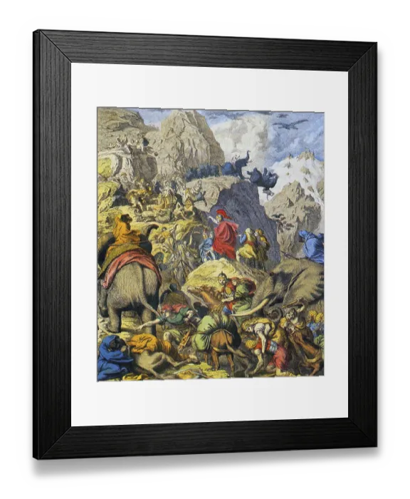 Framed Print : The Second Punic War (218 BC - 201 BC) is most remembered for the Carthaginian Hannibal's crossing of the Alps Framed Print : The Second Punic War (218 BC - 201 BC) is most remembered for the Carthaginian Hannibal's crossing of the Alps