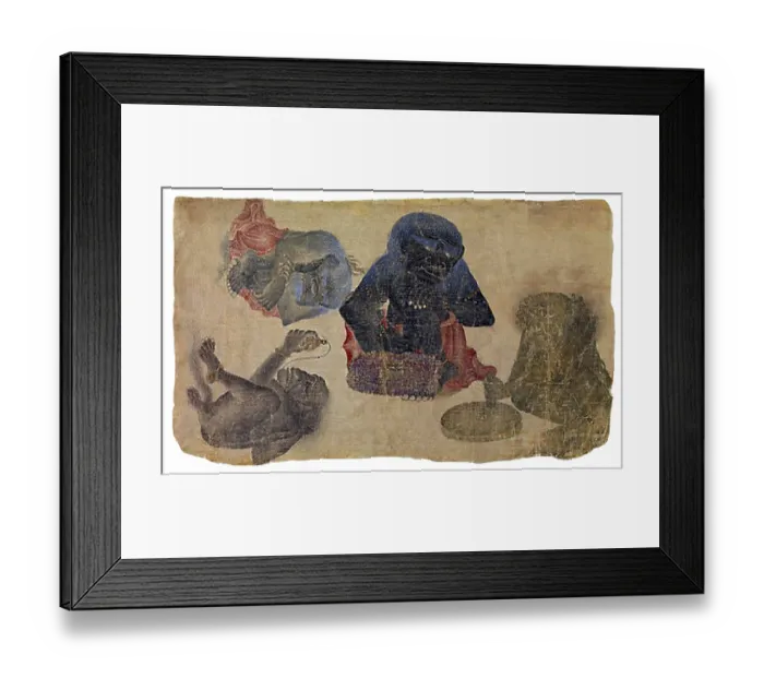 Framed Print : Siyah Kalem or Black Pen is the name given to the 15th century school of painting attributed to Mehmed