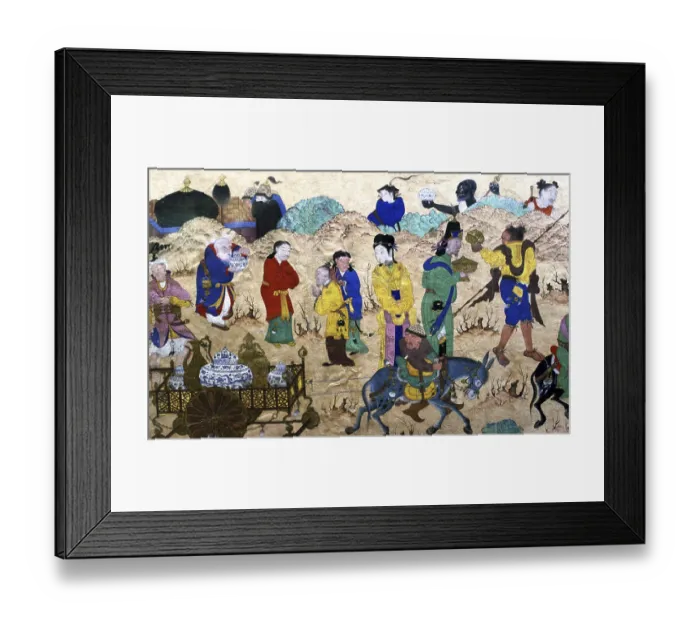 Framed Print : Siyah Kalem or Black Pen is the name given to the 15th century school of painting attributed to Mehmed