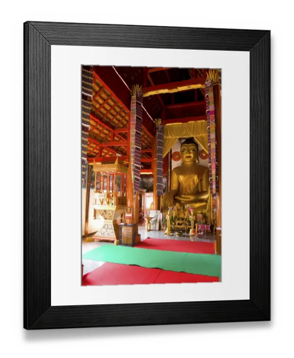 Framed Print : Wat Kong Kan (วัดกองกาน) was established as early as 1431 Framed Print : Wat Kong Kan (วัดกองกาน) was established as early as 1431