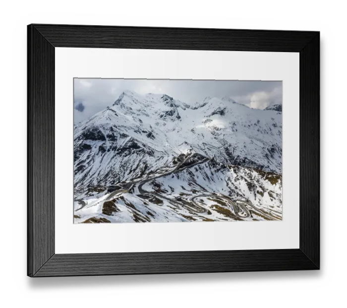 Framed Print : The snow on the mountainside began to melt