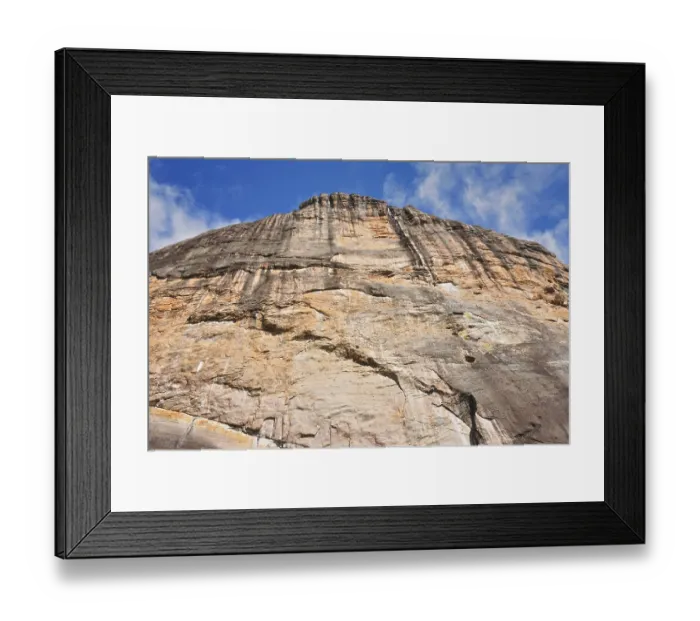Framed Print : Looking up tall Andringitra massif rock as seen during trek to Pic Boby peak