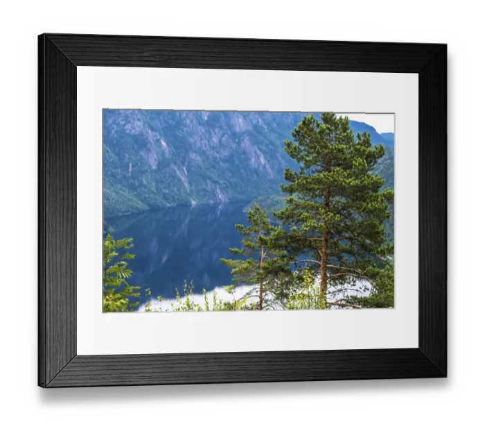 Framed Print : Landscape in the Setesdal in Norway in the summer time