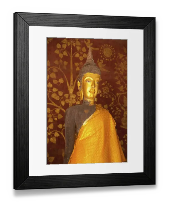Framed Print : Viharn Nam Taem is thought to be the oldest surviving wooden building in Thailand