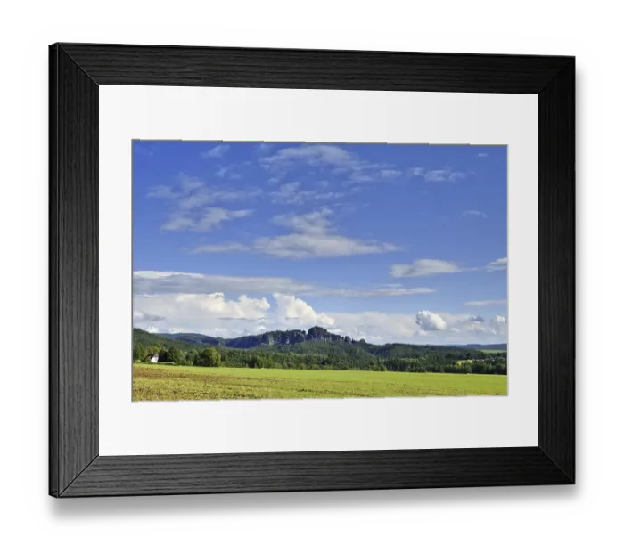 Framed Print : The Schrammsteine in Saxon Switzerland Framed Print : The Schrammsteine in Saxon Switzerland