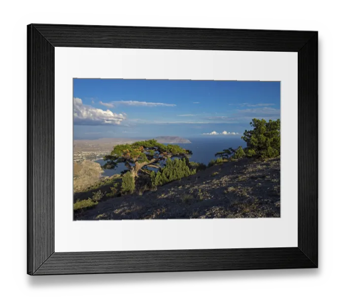 Framed Print : View from the top of the mountain