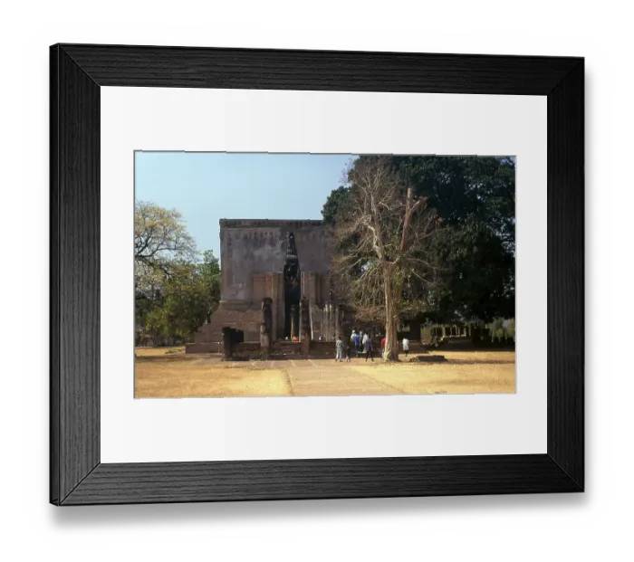 Framed Print : The Phra Atchana Buddha at Wat Si Chum is in the posture of Subduing Mara or Calling the Earth to