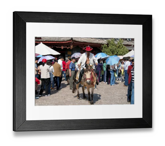 Framed Print : The Naxi or Nakhi are an ethnic group inhabiting the foothills of the Himalayas in the northwestern part of Yunnan