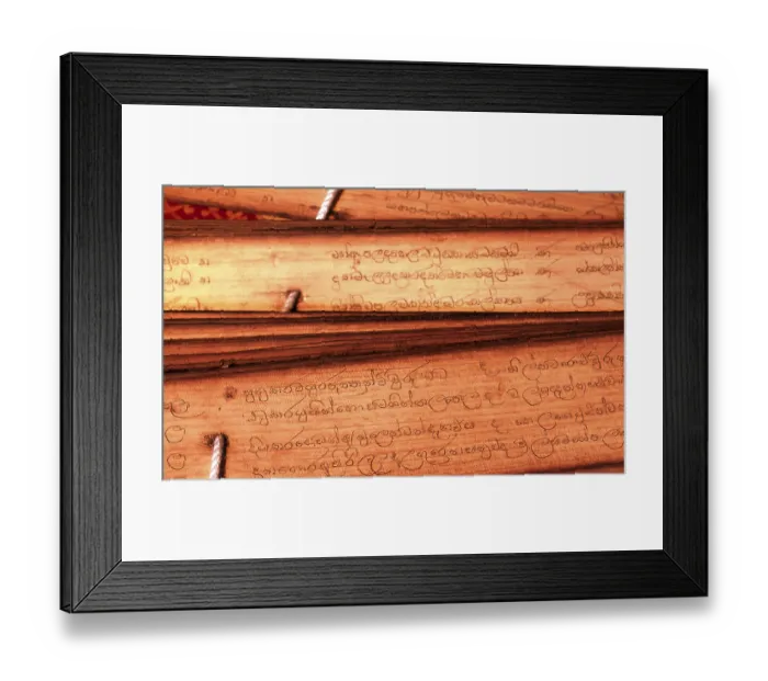 Framed Print : Palm leaf manuscripts are made out of dried palm leaves