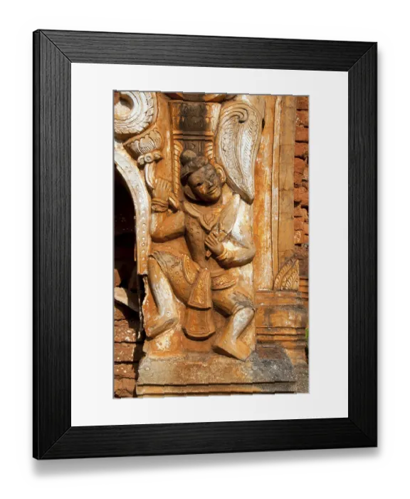 Framed Print : The Shwe Indein Pagoda is a collection of Buddhist stupas dating back to the 17th and 18th centuries CE