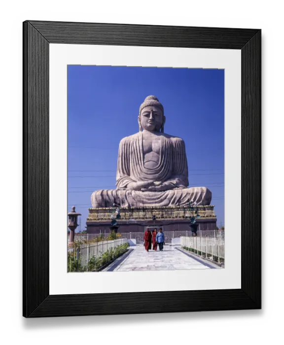 Framed Print : Eighty feet tall Buddha Statue in Bodh Gaya Framed Print : Eighty feet tall Buddha Statue in Bodh Gaya
