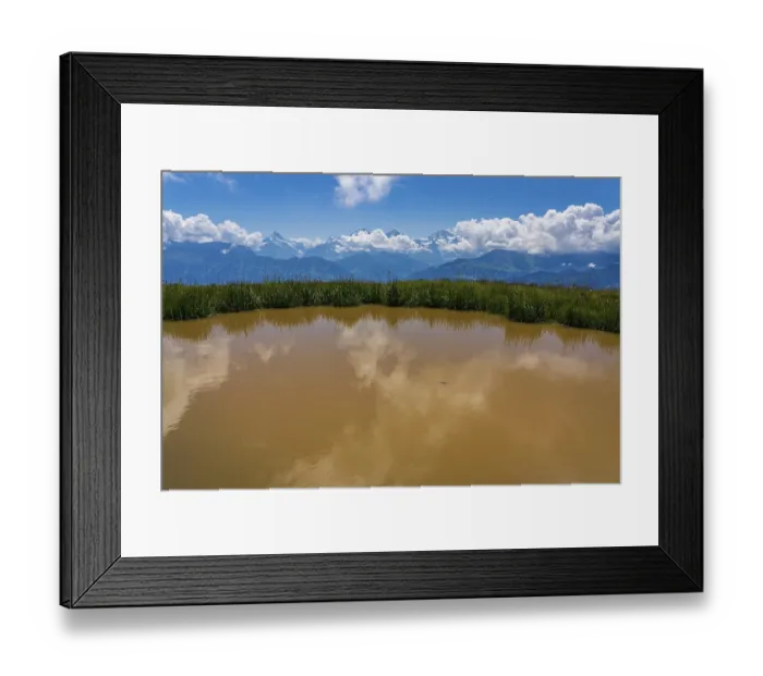Framed Print : Panoramic view of the Swiss Alps