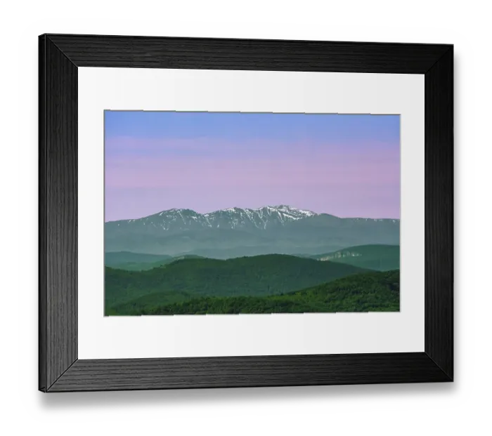 Framed Print : Mountains Behind the Hills in Veliko Tarnavo Region