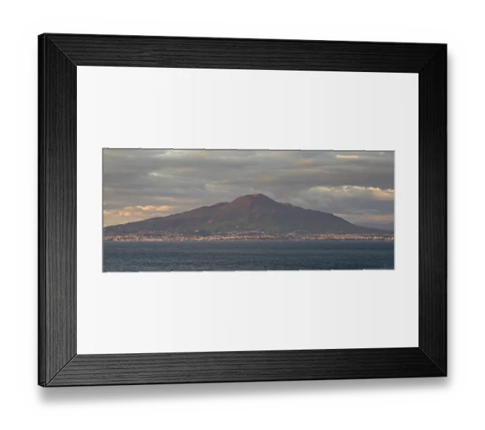 Framed Print : The volcano Vesuvius in the late evening sun