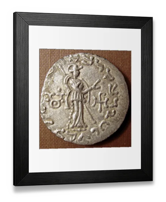 Framed Print : Azes II (reigned circa 35-12 BCE)