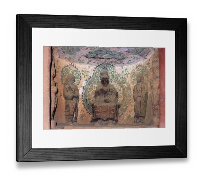 Framed Print : Binglingsi Shiku (Thousand Buddha Caves)