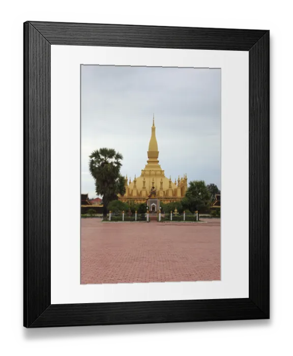 Framed Print : Pha That Luang temple in Laos