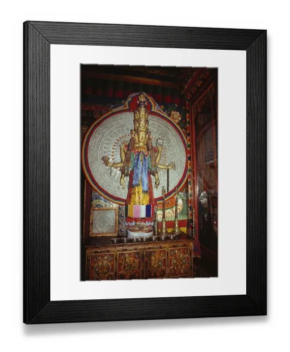 Framed Print : Eleven headed statue at Spituk gompa 900 year old Framed Print : Eleven headed statue at Spituk gompa 900 year old