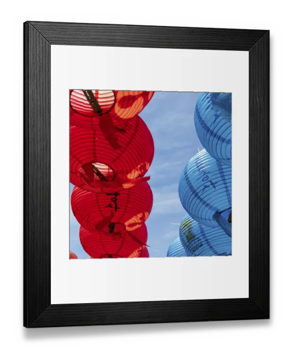 Framed Print : Close up of beautiful paper lanterns