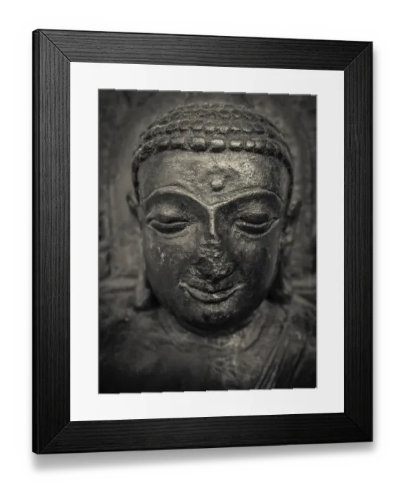 Framed Print : Detail Of Ancient Statue Of Buddha With Shallow Depth Of Focus Framed Print : Detail Of Ancient Statue Of Buddha With Shallow Depth Of Focus