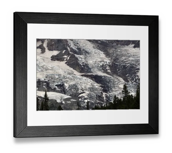 Framed Print : Glacier in Mount Rainier National Park
