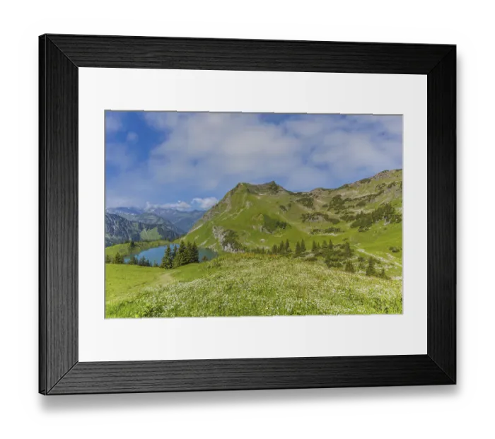 Framed Print : Seealpsee and Seekoepfle, 1919m Framed Print : Seealpsee and Seekoepfle, 1919m