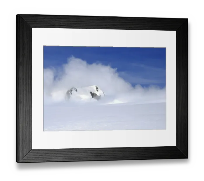 Framed Print : Cloud gathers around the top of the Franz Josef Glacier