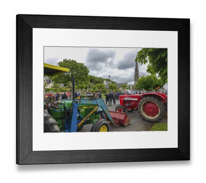 Framed Print : Old tractors, including John Deere 1040 and HC 523 Mc Cormick International Framed Print : Old tractors, including John Deere 1040 and HC 523 Mc Cormick International