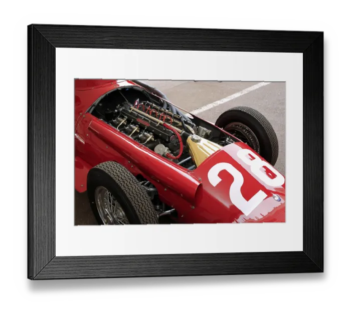 Framed Print : Maserati 250F with open engine Framed Print : Maserati 250F with open engine