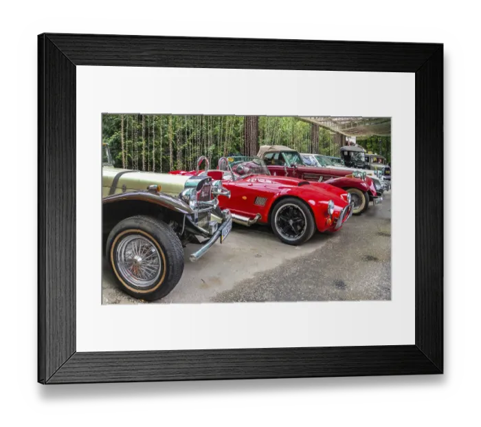 Framed Print : Kharkiv, Ukraine 07.15.2020. Exhibition of the vintage retro cars in Feldman's ecopark in Kharkiv