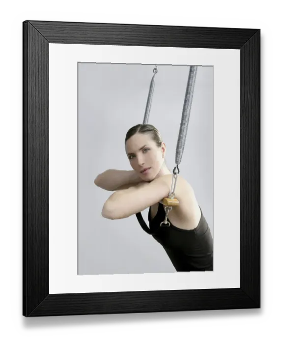 Framed Print : Cadillac trapeze pilates woman portrait fitness sport beautiful girl Framed Print : Cadillac trapeze pilates woman portrait fitness sport beautiful girl