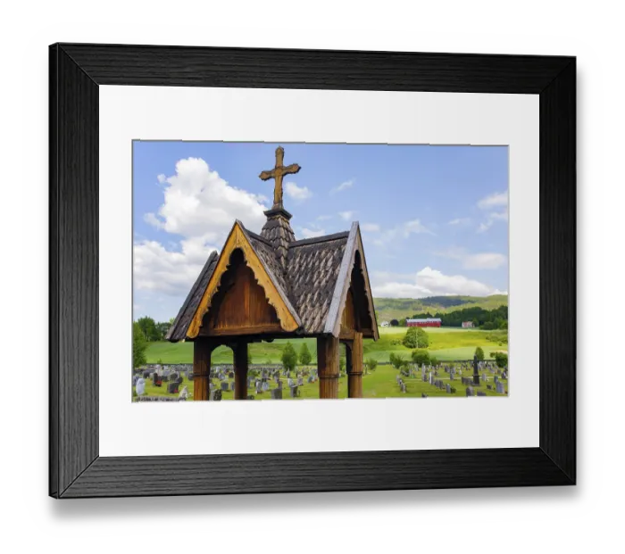 Framed Print : Ancient cemetery in the churchyard
